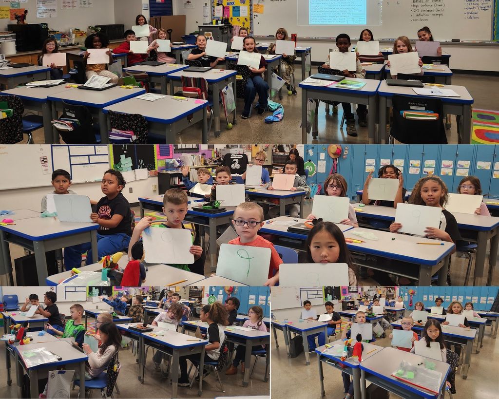 Mrs. Eichem's WIN class learning how to add character emotion to their writing