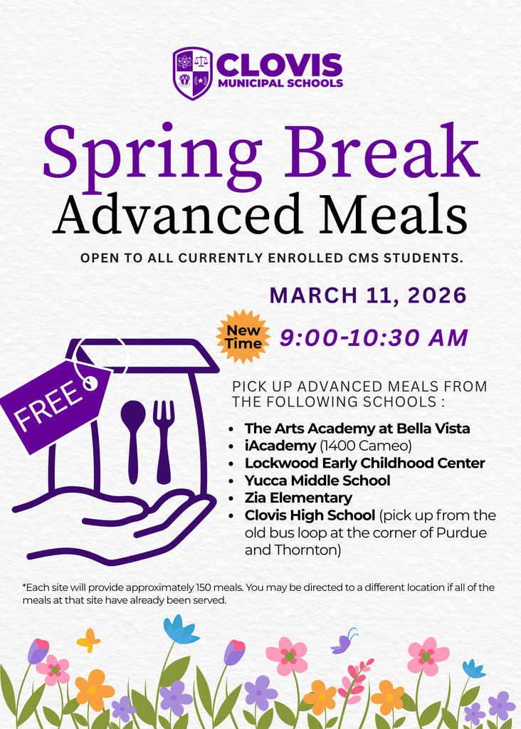 Spring Break Advanced Meal Flyer