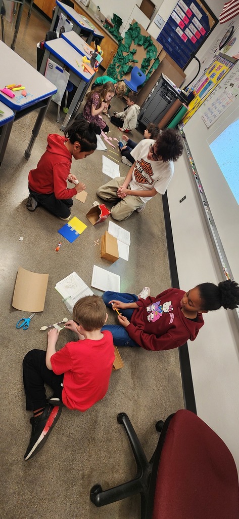 Mrs. Eichem's Class making their seed dispersal prototype