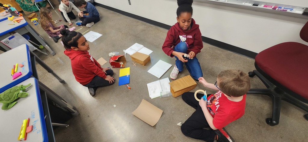 Mrs. Eichem's Class making their seed dispersal prototype