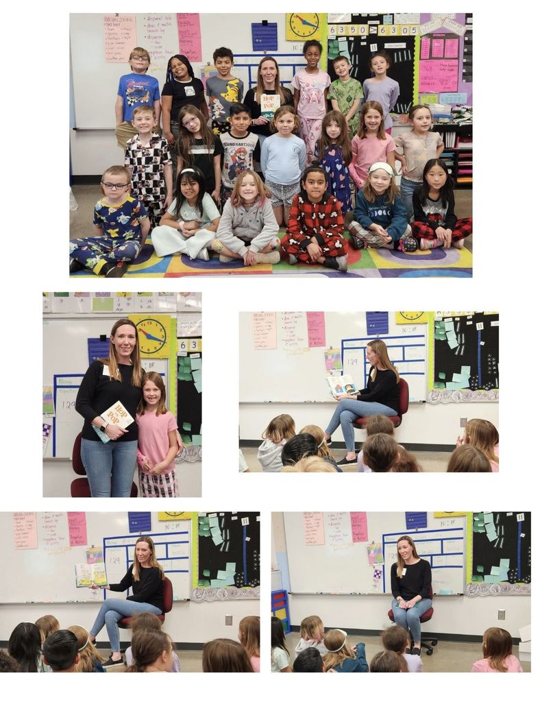 Schauna Schwenn reading to Mrs. Eichem's class