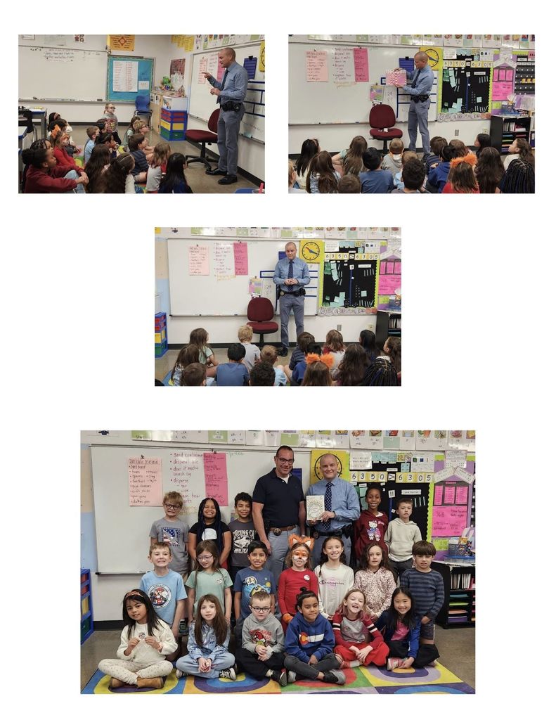 Sheriff Brockett Reading to Mrs. Eichem's class