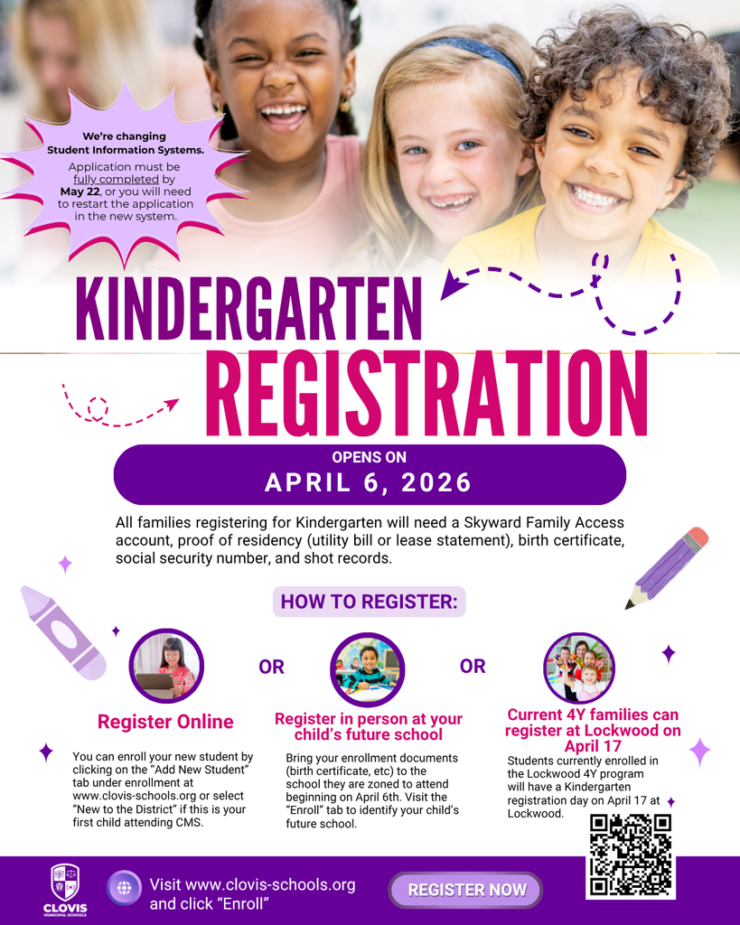 Flyer for Kindergarten Registration