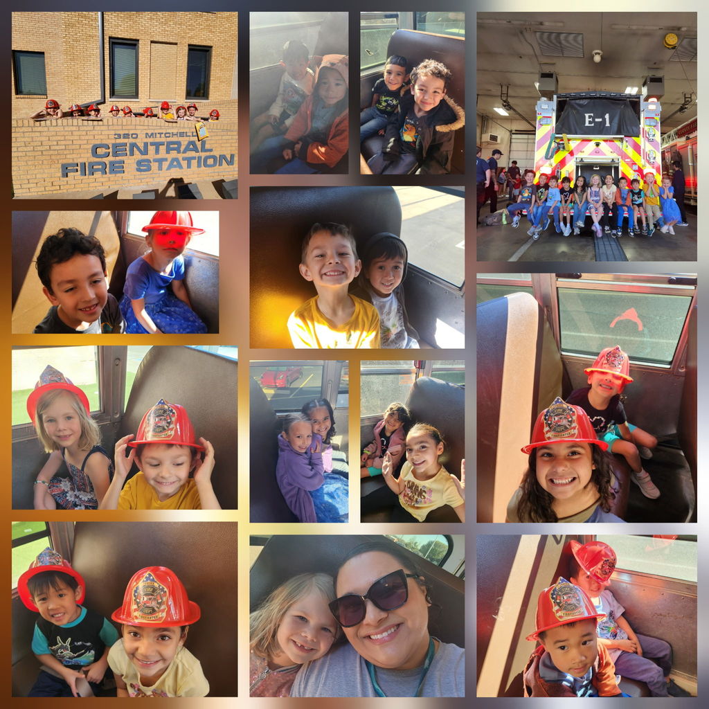 Mrs. Briseño's class at the fire station