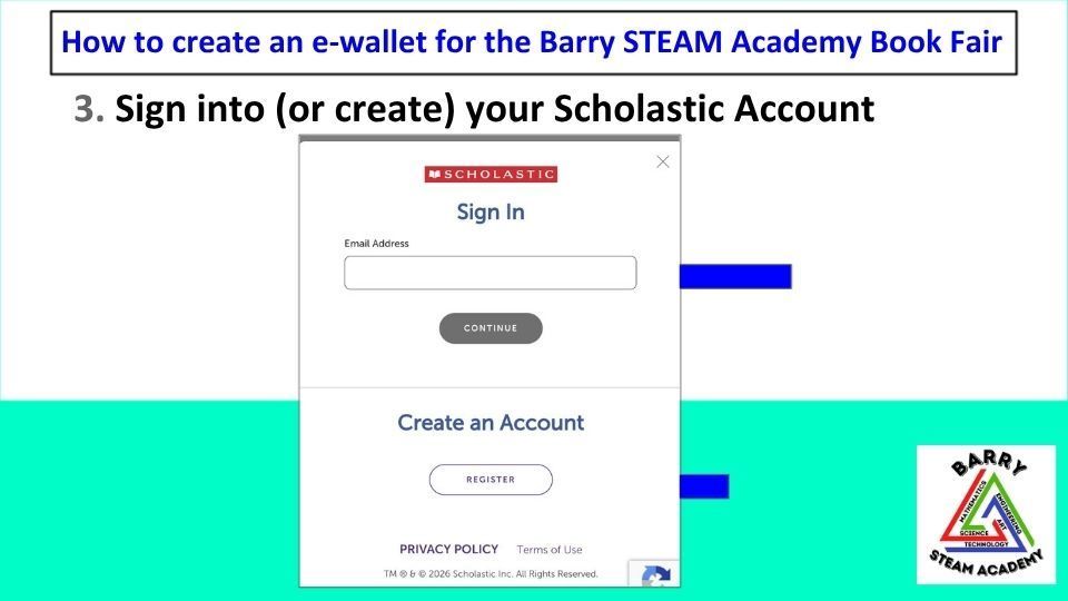 Step 3 sign into or create you scholastic account 