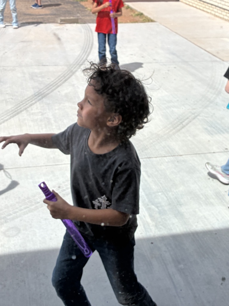 James with bubbles for "B" day - ABC Countdown