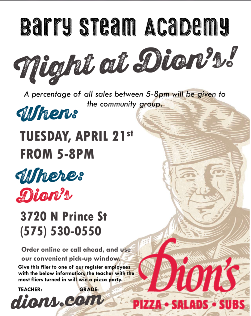 Dions night Tonight April 21st, 2026 from 5PM-7PM