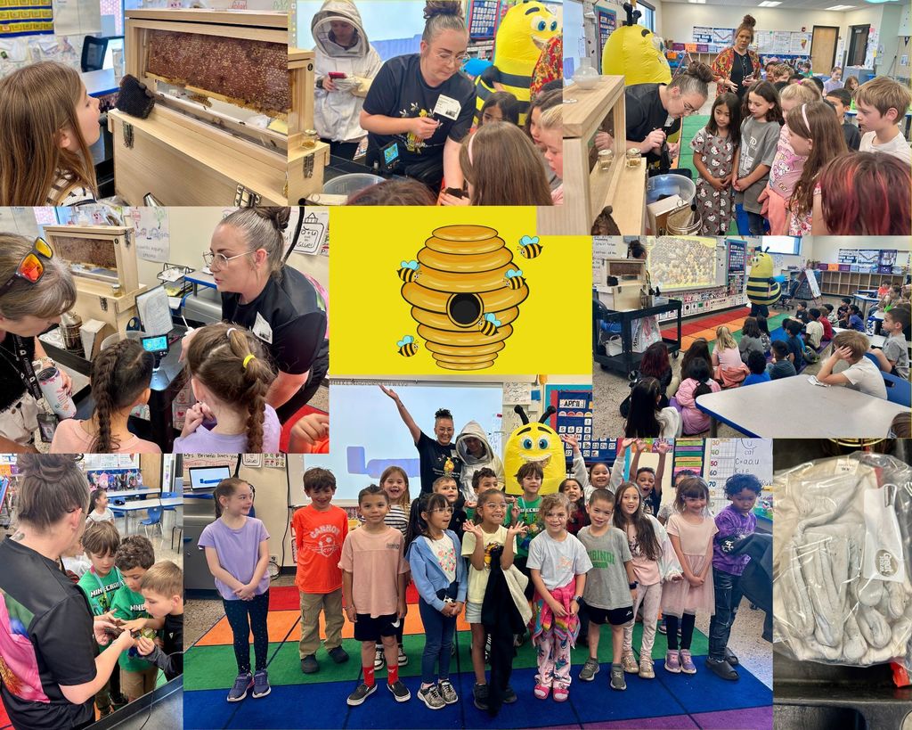 First grade with their bee friends