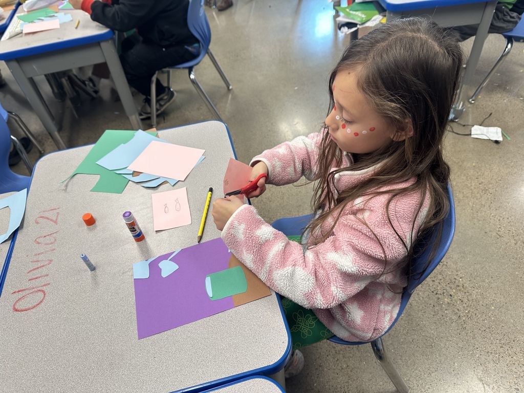 First Grade with in person art