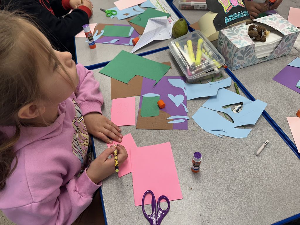 First Grade with in person art