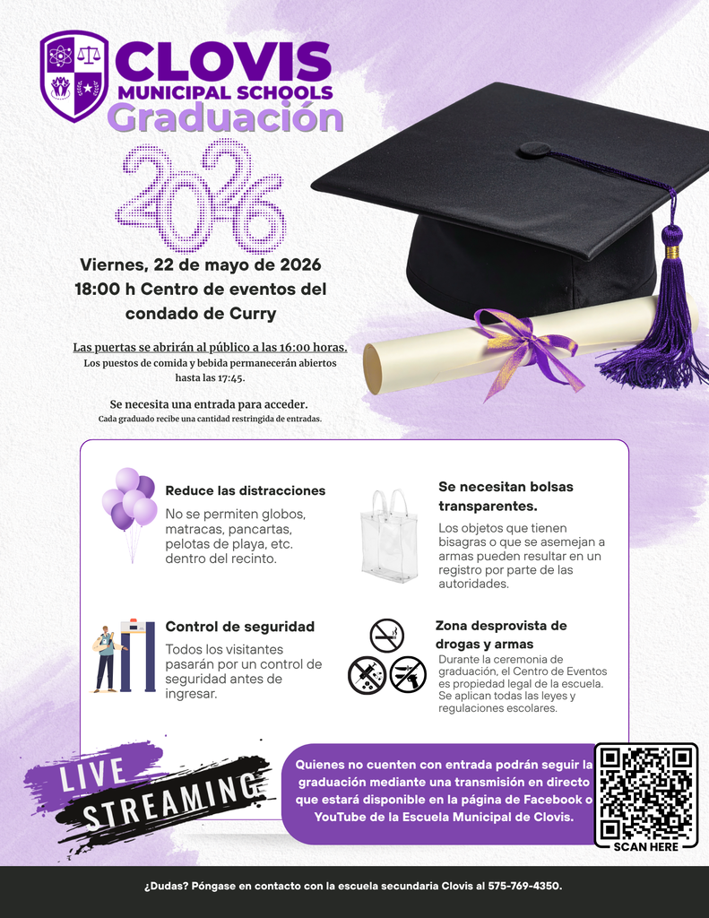 Spanish Flyer for CHS Graduation