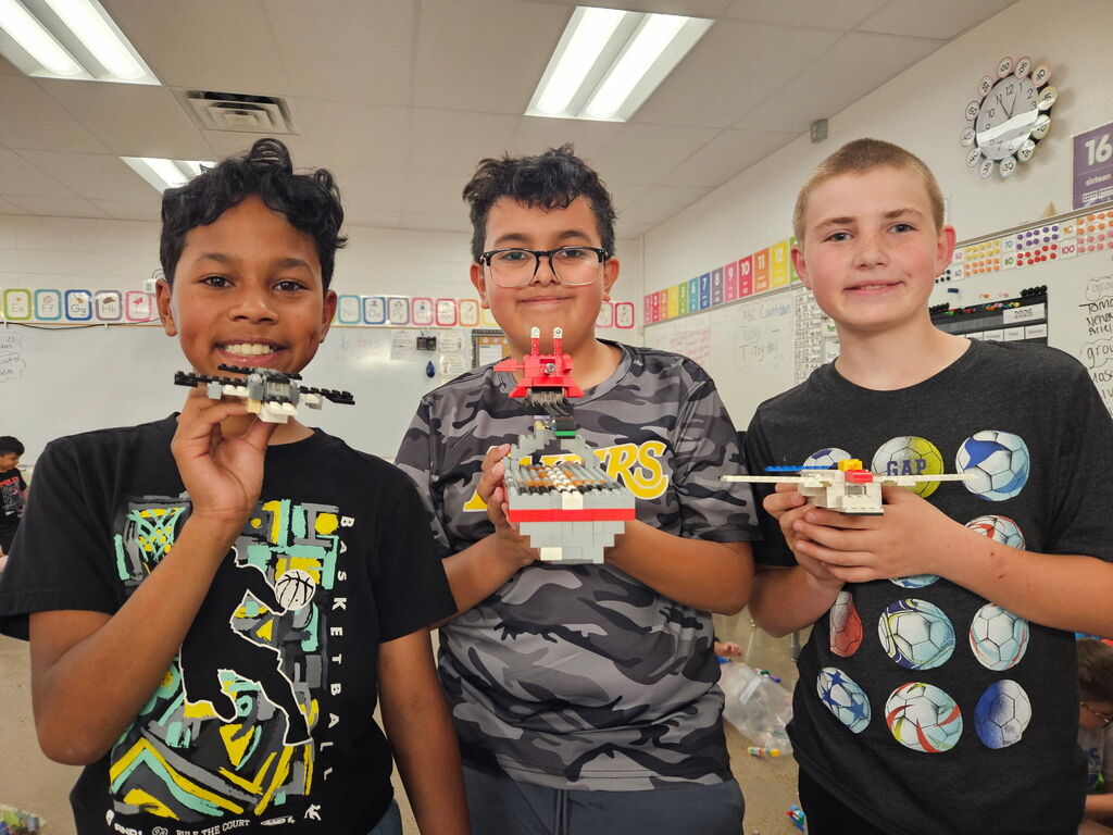 Lego Enrichment, on the last day we had the class a few kids with their builds
