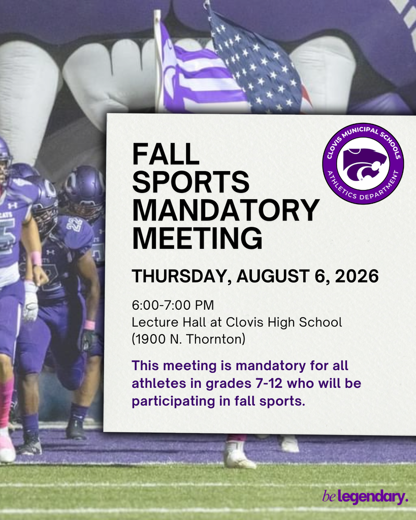 A poster shows a football team with an American flag in the background. A meeting is scheduled for August 6, 2026.