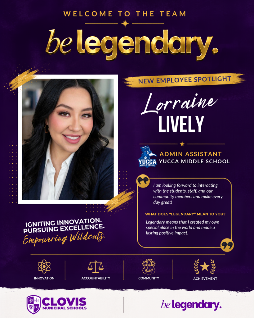 Purple background. A smiling woman in a white shirt. "Welcome to the team" and "Lorraine Lively" are written.
