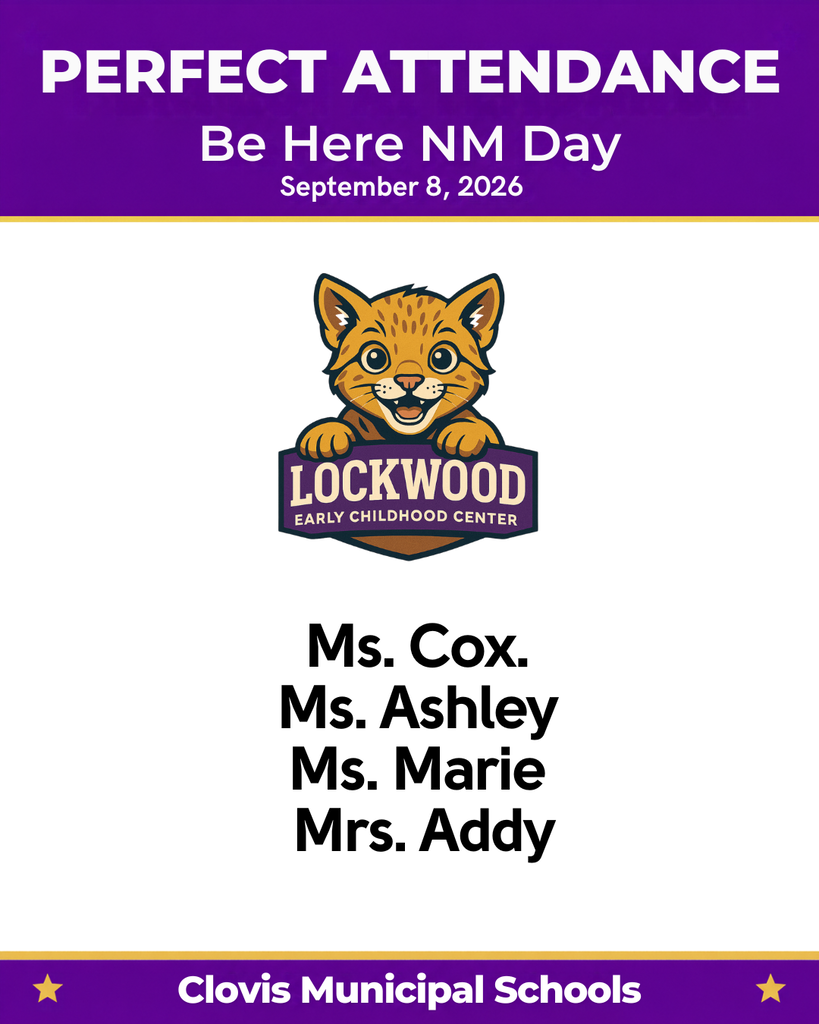An advertisement for Lockwood Early Childhood Center. It features a cartoon cat and mentions teachers Ms. Cox, Ms. Ashley, Ms. Marie, and Mrs. Addy.