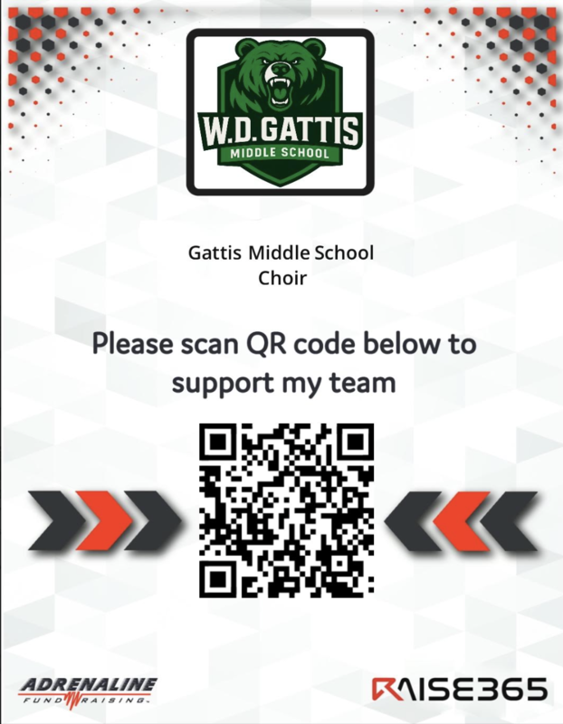 QR code for choir fundraiser