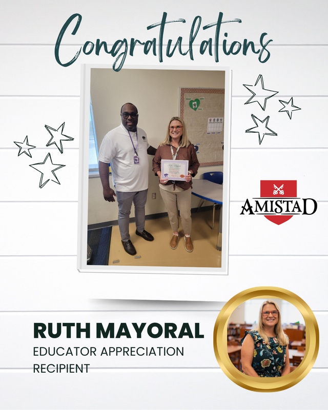 Ruth Mayoral, Educator Appreciation Recipient