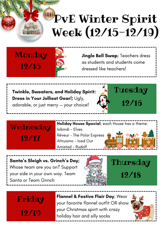 PvE Winter Spirit Week (12/15-12/19)
