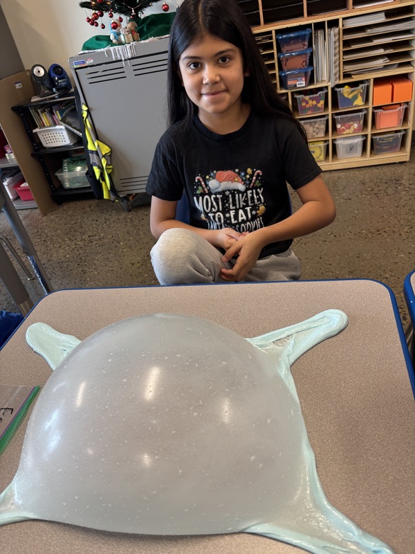 Student who created a slime bubble