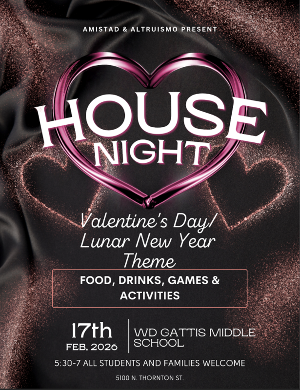 Valentine's House Night February 17 5:30-7 PM