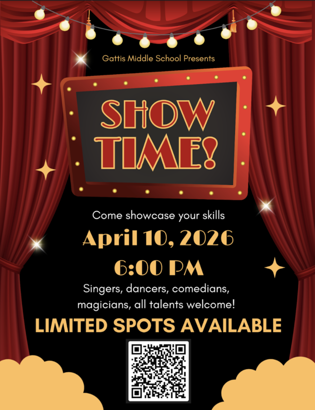 Gattis talent show April 10 at 6 pm