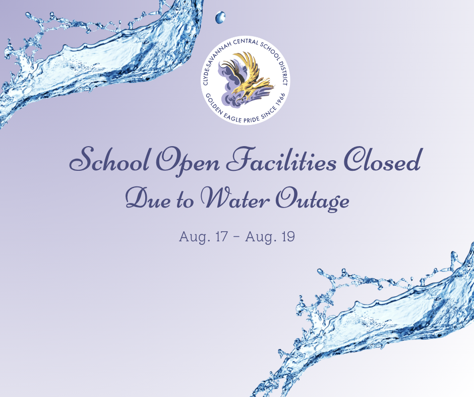 School Open Facilities Closed Due to Water Outage