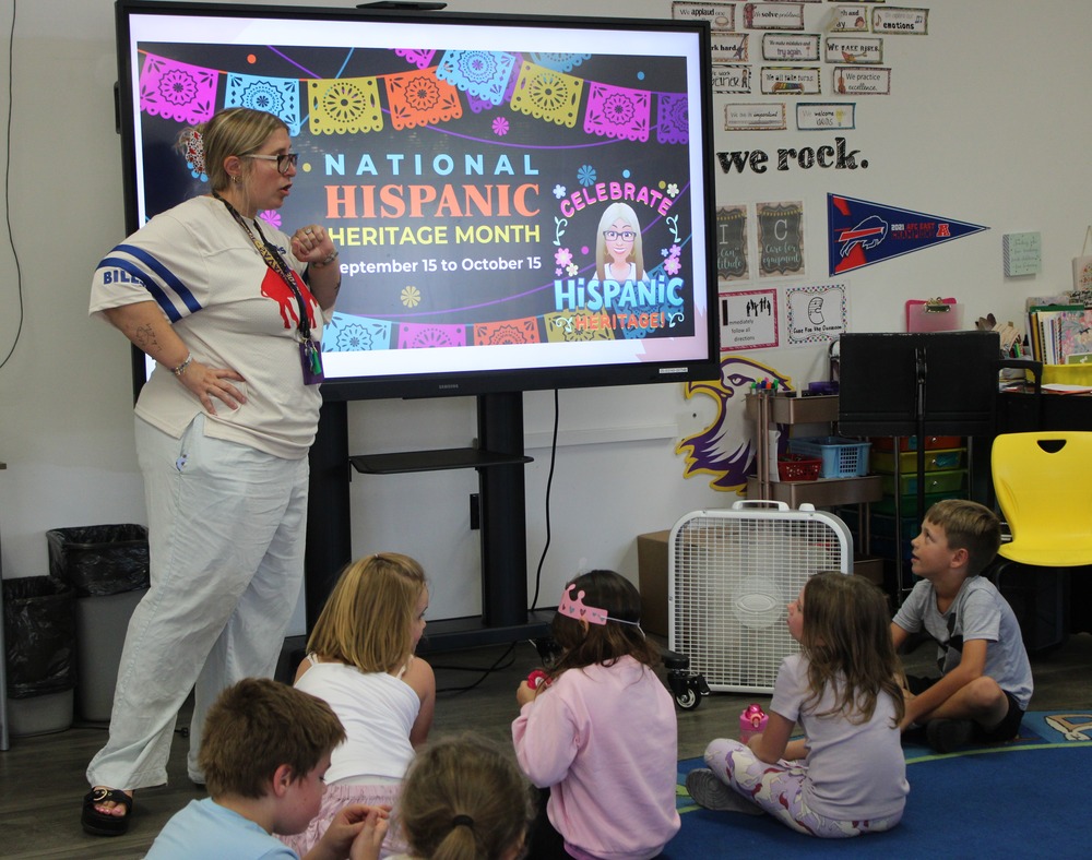 Mrs. Hance Addressing Class of Students