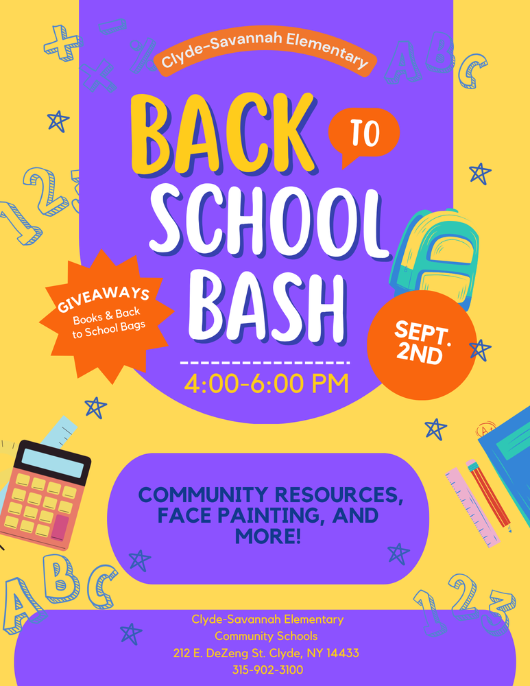 Back to School Bash Poster
