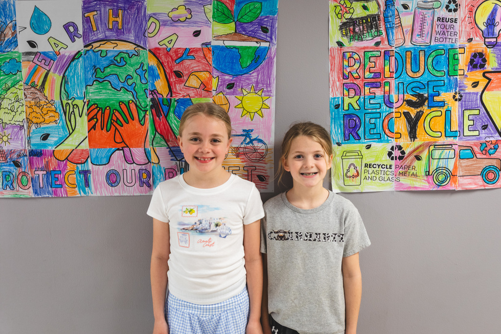 students at an earth day event