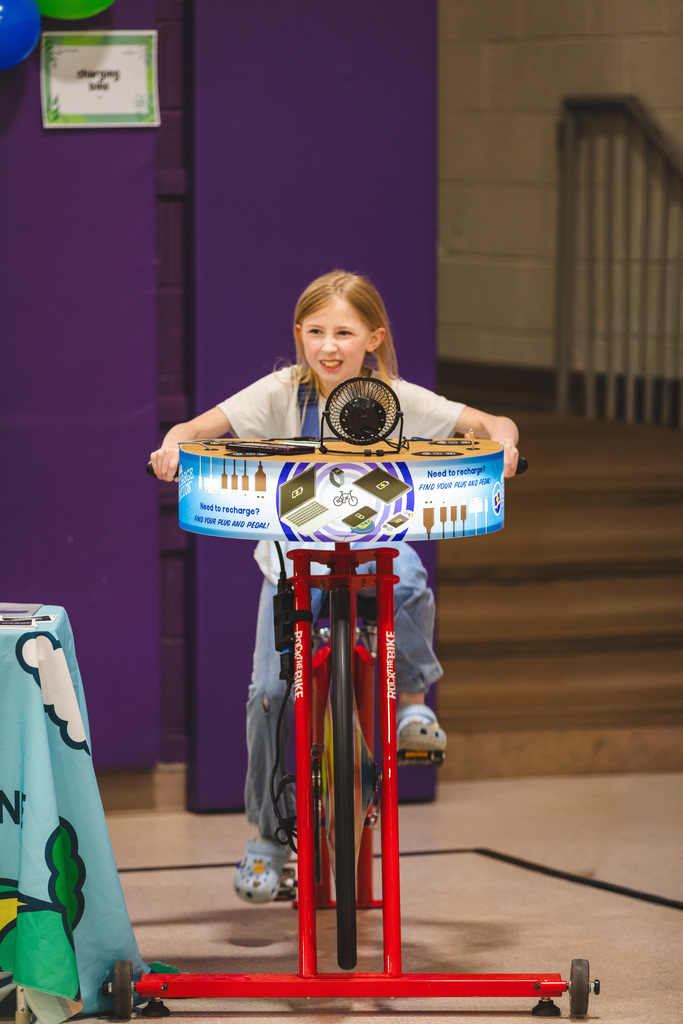 students at an earth day event