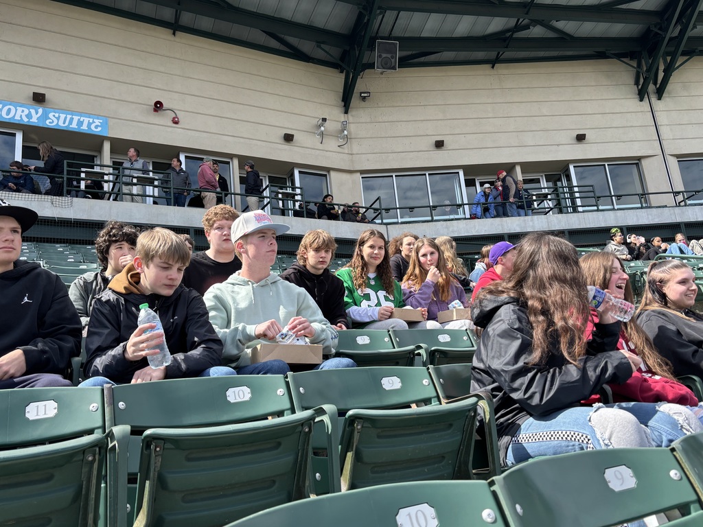 students at pbis field trip to red wings game
