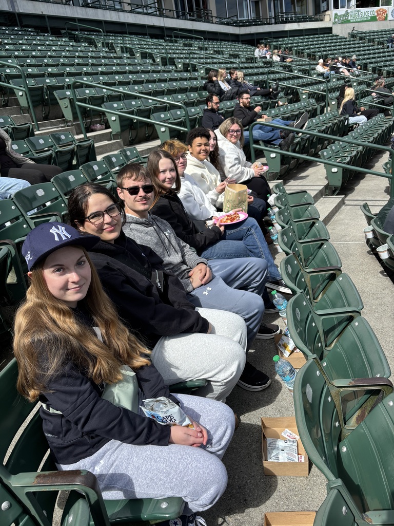 students at pbis field trip to red wings game