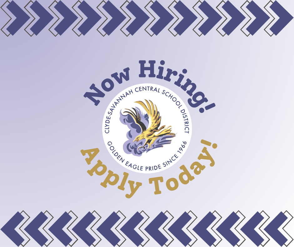 Banner showing that Clyde-Savannah CSD is hiring.
