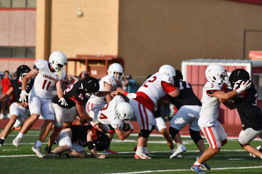 playing football