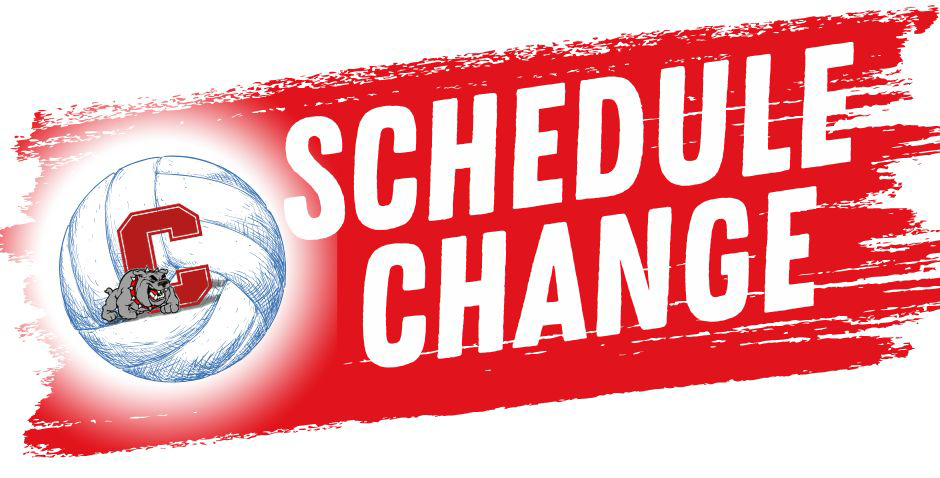graphic with the word schedule change