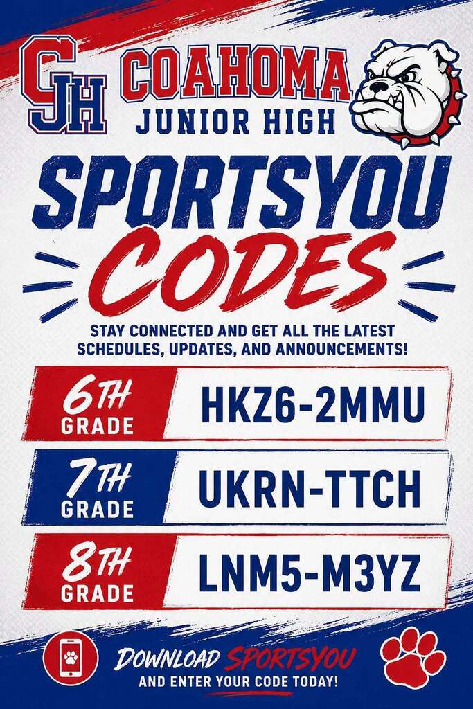 Graphics that gives information on codes to join sportsYou