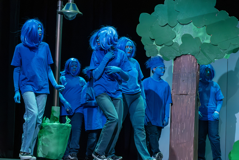 Junior High students performe a scene.