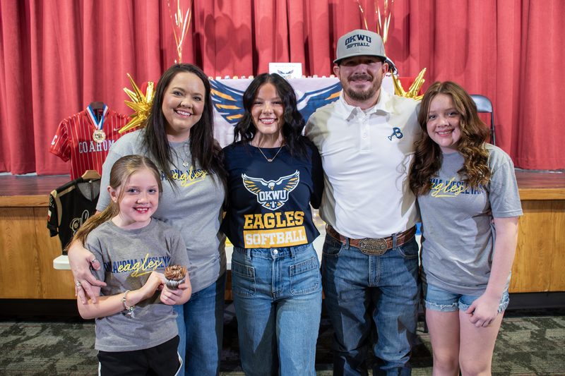 Family poses for a photo