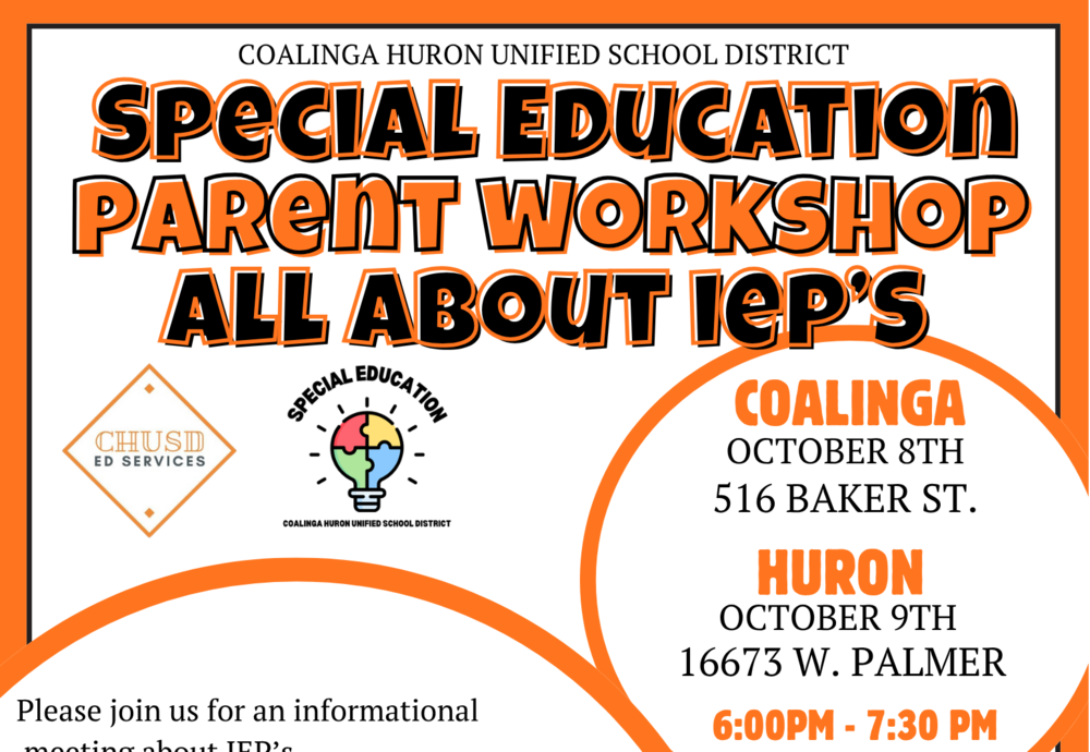 Parent Workshop: All About IEP's