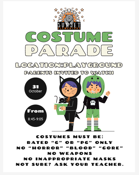 Costume Parade Flyer