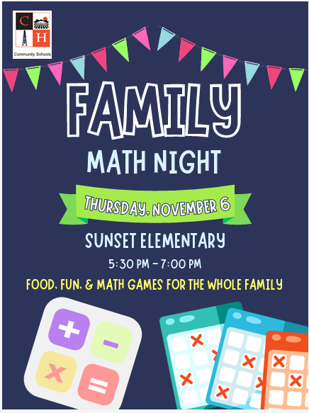 Family Math Night Flyer