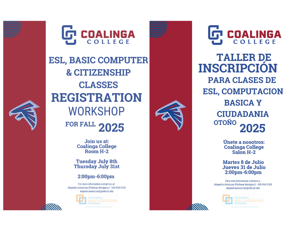 Coalinga College Registration Workshop