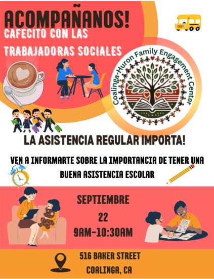cafe with social workers monday 9/22 at coalinga FRC 9am to 1030am