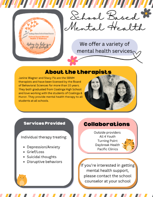 school based mental health therapists and services they provide