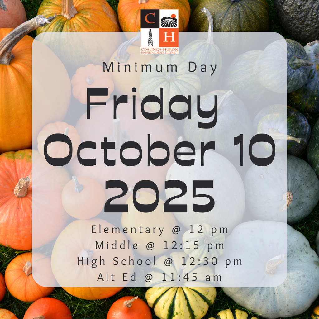 Minimum Day - Fri, Oct 10, 2025