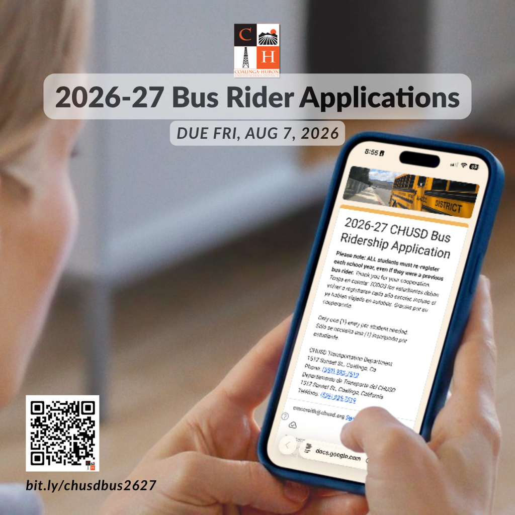 2026-27 Bus Rider Applications Due Fri, Aug 7, 2026