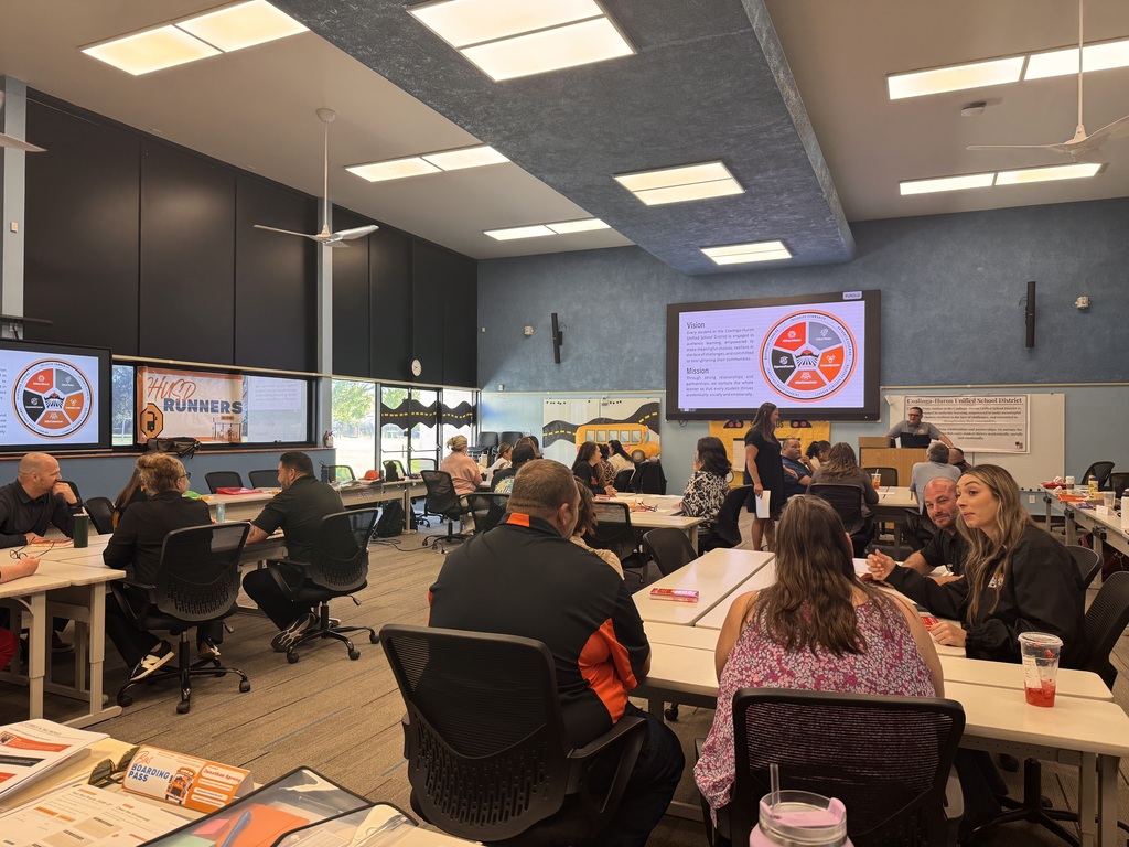 Going over the CHUSD vision and mission statements at the 2026 Leadership Retreat