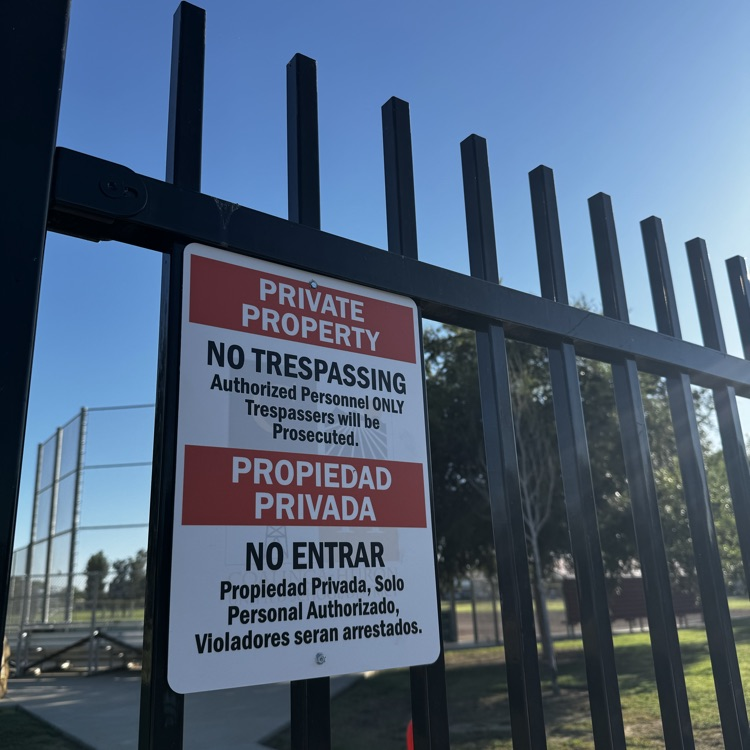 Private property sign
