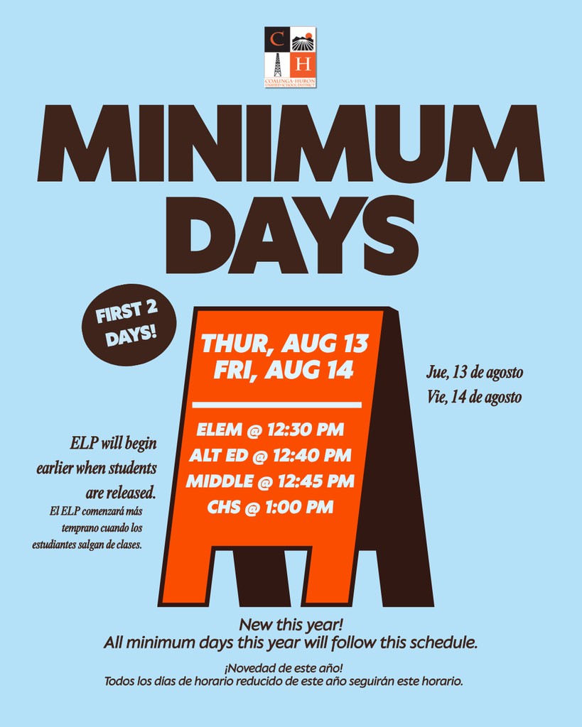 Minimum Days - Aug 13-14, 2026