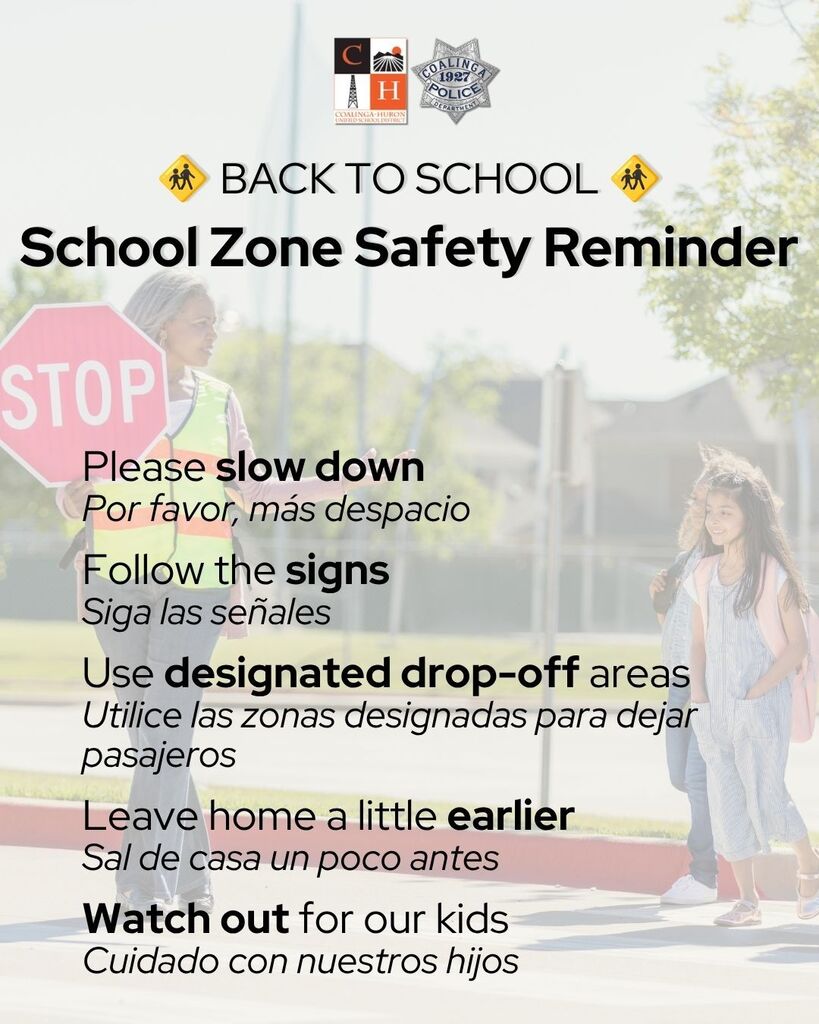 Back to School - School Zone Safety Reminders